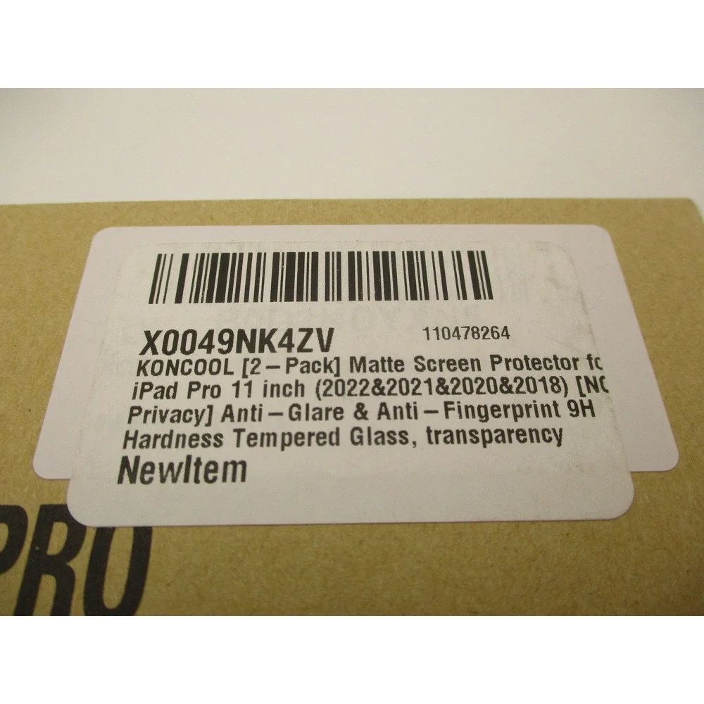 Matte Screen Protector for iPad Pro 11 2022 2021 2020 2018 9H Glass‎ KONCOOL 2Pk